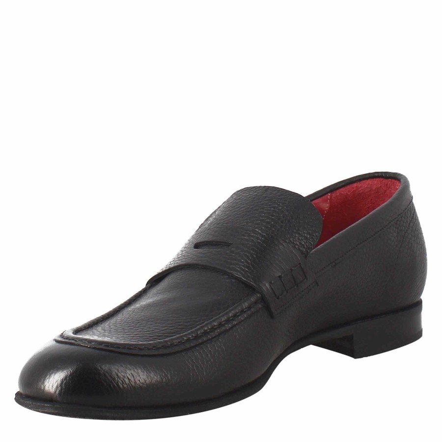 Leonardo Elegant Black Men'S Leather Loafer