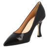 Leonardo Women'S Pointed Pumps In Black Patent Leather