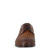 Leonardo Elegant Brown Derby For Men In Woven Full Grain Leather