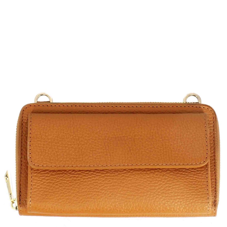 Leonardo Women'S Leather Zipper Wallet Purse With Pocket