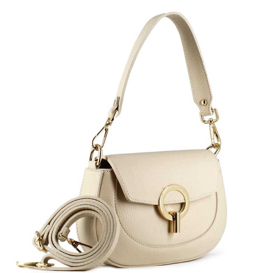 Leonardo Grace Women'S Handbag In Beige Leather