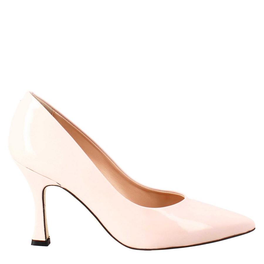 Leonardo Women'S Pointed Pumps In Pink Patent Leather