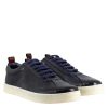 Leonardo Elegant Blue Men'S Sneaker In Smooth Leather