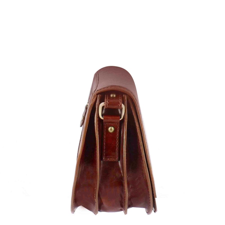 Leonardo Essential Women'S Bag In Dark Brown Smooth Leather