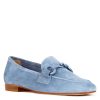 Leonardo Women'S Suede Moccasin With Turquoise Horsebit