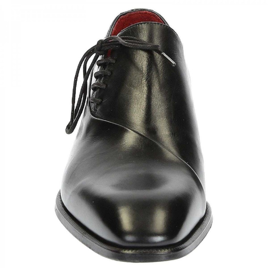 Leonardo Elegant Men'S Oxfords Shoes In Black Leather