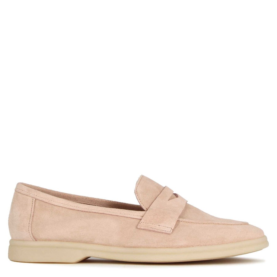 Leonardo Classic Women'S Moccasin In Pink Suede