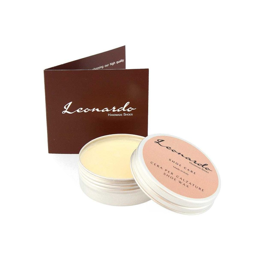 Leonardo Neutral Color Polishing Wax For Leather Shoes 50 Ml