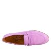 Leonardo Women'S Bag Moccasin In Lilac Suede