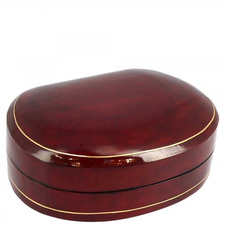 Leonardo Oval Jewelery Box Made Of Leather For Jewelery In Various Colours