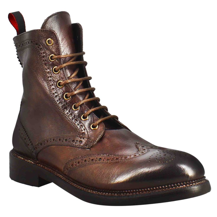 Leonardo Candy Amphibians For Men In Bronzed Washed Leather