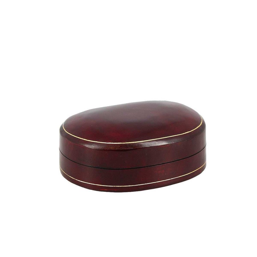 Leonardo Oval Jewelery Box Made Of Leather For Jewelery Available In Various Colours