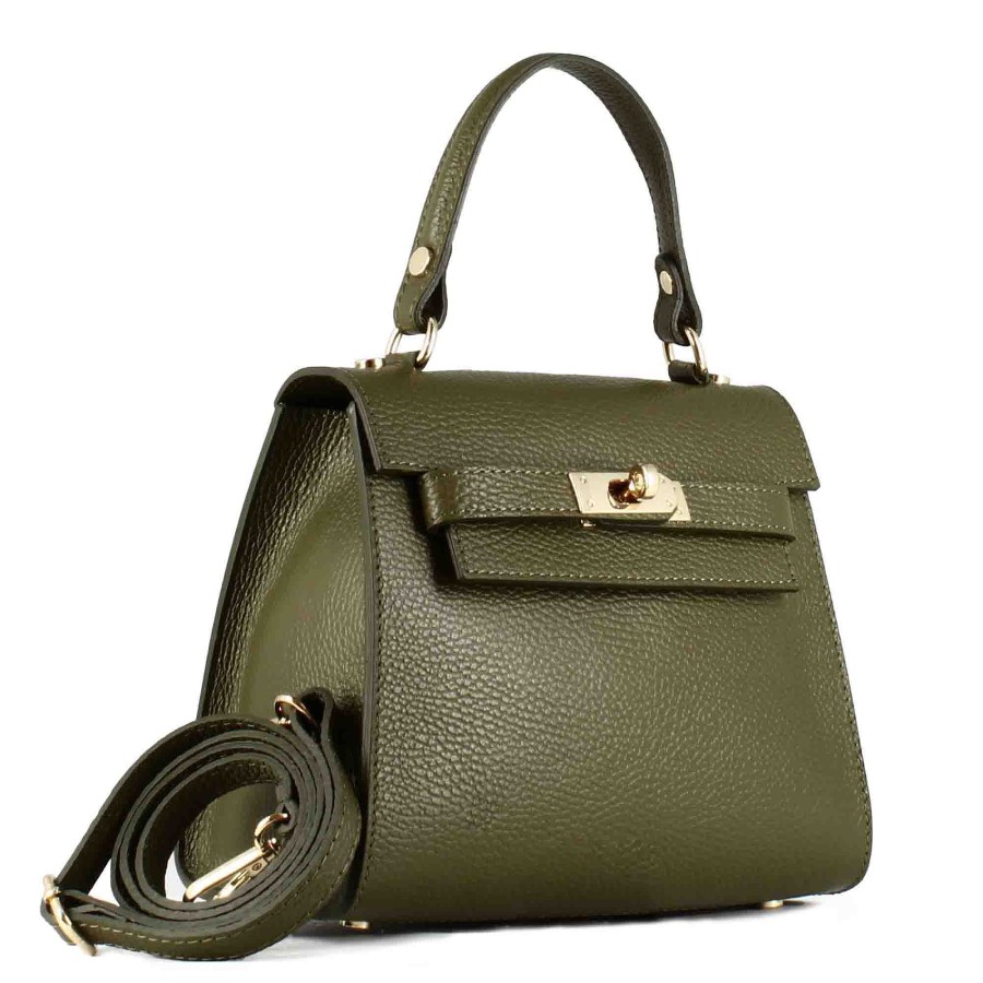 Leonardo Lady K Women'S Handbag In Green Leather