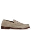 Leonardo Handmade Gray Suede Men'S Moccasin