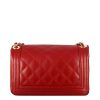 Leonardo Timeless Medium Shoulder Bag In Red Quilted Leather