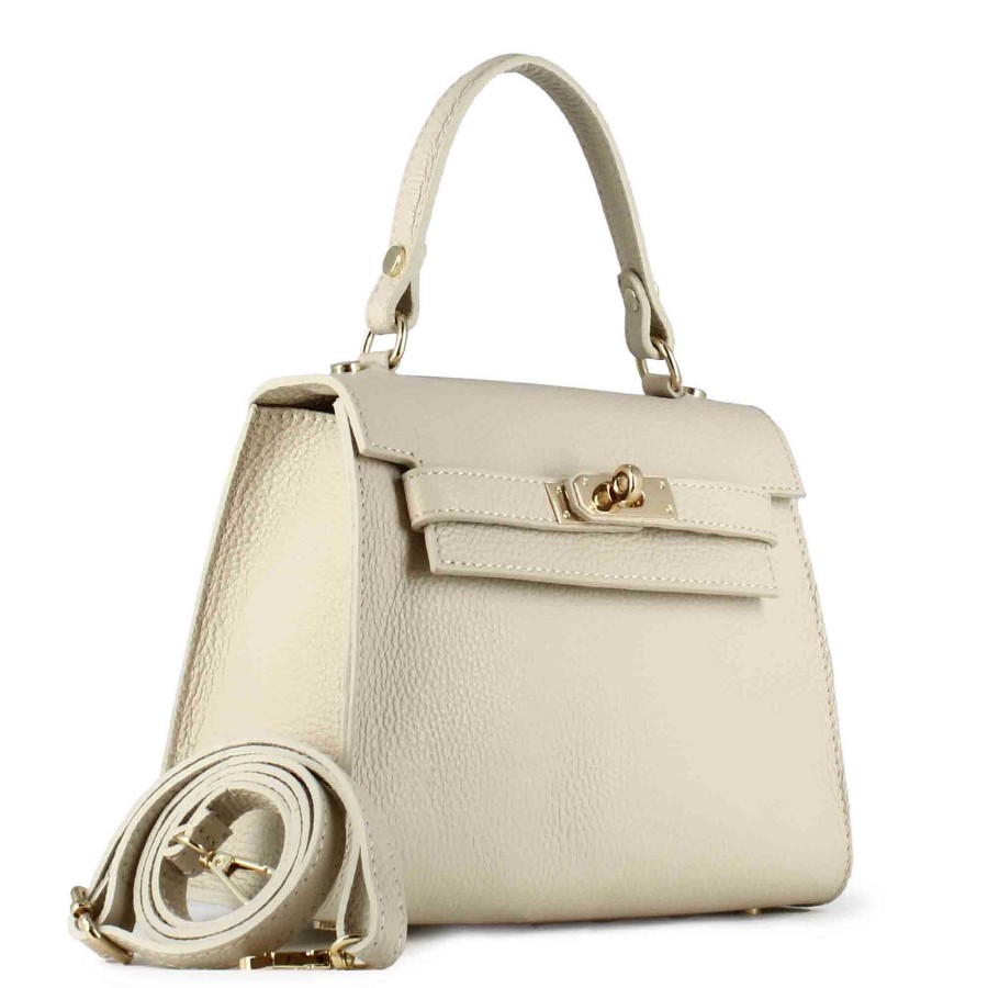 Leonardo Lady K Women'S Handbag In Beige Leather