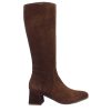 Leonardo Women'S High Winter Boots In Dark Brown Suede