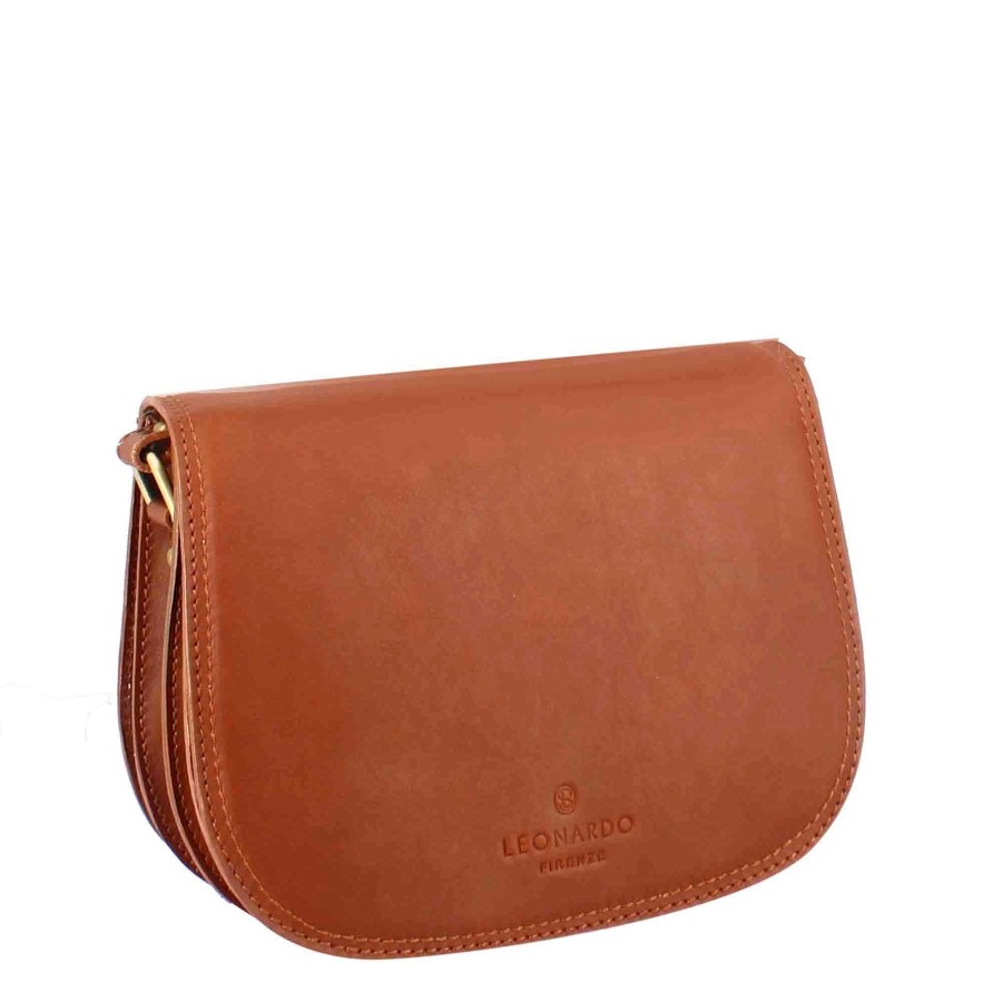 Leonardo Essential Women'S Bag In Brown Smooth Leather