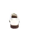 Leonardo Handmade Men'S Summer Golf Shoes In White Leather And Fabric