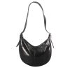 Leonardo Classic Women'S City Shopper Bag In Black Smooth Leather