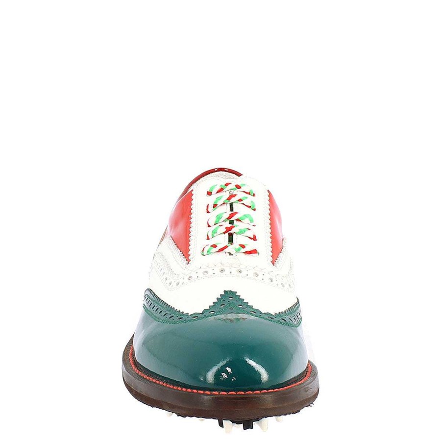 Leonardo Handmade Women'S Golf Shoes In The Colors Of The Italian Flag