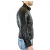 Leonardo Cosimo Tuscany Men'S Handmade Jacket In Black Lambskin