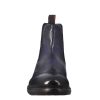 Leonardo Men'S Candy Chelsea Boot In Dark Blue Washed Leather