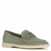 Leonardo Classic Women'S Moccasin In Green Suede