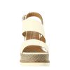 Leonardo High Women'S Wedge In Cream-Colored Leather