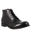 Leonardo Elegant Vintage Black Leather Men'S Ankle Boot