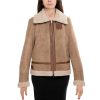 Leonardo Brown Women'S Sheepskin With Zip