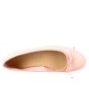 Leonardo Lightweight Powder-Colored Women'S Ballet Flats In Smooth Leather