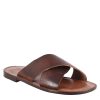 Leonardo Men'S Gladiator Sandals In Brown Leather