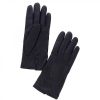 Leonardo Classic Handmade Women'S Gloves In Dark Blue Nappa