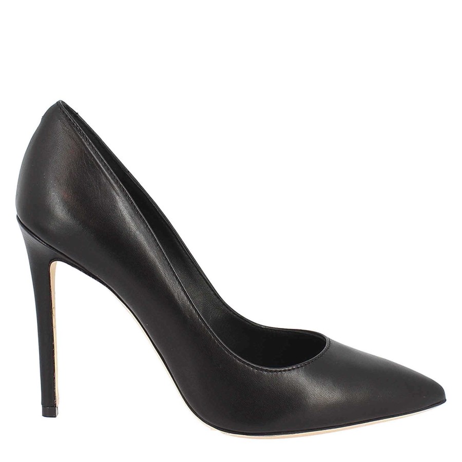 Leonardo Elegant Women'S High Heel Pumps Handmade In Black Leather