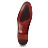 Leonardo Classic Men'S Moccasin In Red Woven Leather