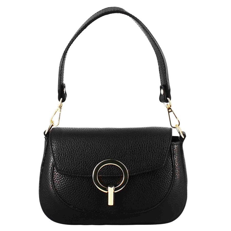 Leonardo Grace Handbag For Women In Black Leather