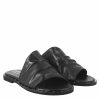 Leonardo Women'S Black Leather Band Sandal