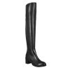 Leonardo Smooth Over-The-Knee Women'S Boot With Medium Heel In Black Leather