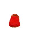 Leonardo Tubular Women'S Moccasin In Red Suede