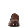 Leonardo Brown And Dark Brown Men'S Moccasin In Full Grain Leather