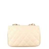 Leonardo Vanity Shoulder Bag In Beige Quilted Leather